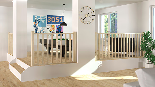 banister system classic in wood