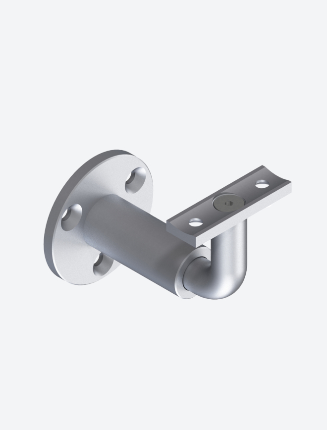 Muurbeugel voor handgreep NEW RONDO - Zilver geanodiseerd aluminium