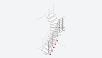 External handrail banister DESIGN Anthracite, RAL 7016