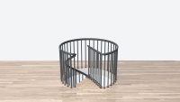 Borstwering op verdiep spiraal CLASSIC-ROUND Anthracite, RAL 7016